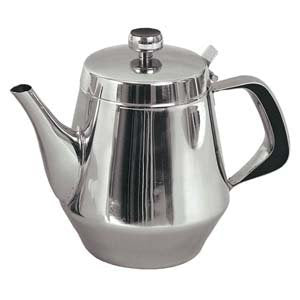 Stainless Steel Gooseneck Tea & Coffee Pot w/ Vented Hinged Lid
